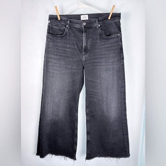 Citizens of Humanity Ayla Raw Hem Crop Jeans In Bronson Size 30 - Picture 3 of 10